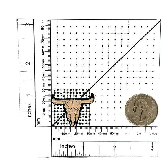 🤩Stylish Cow Skull Enamel Lapel Pin Badge For Denim Jackets & Backpacks🤩 - Picture 6 of 6